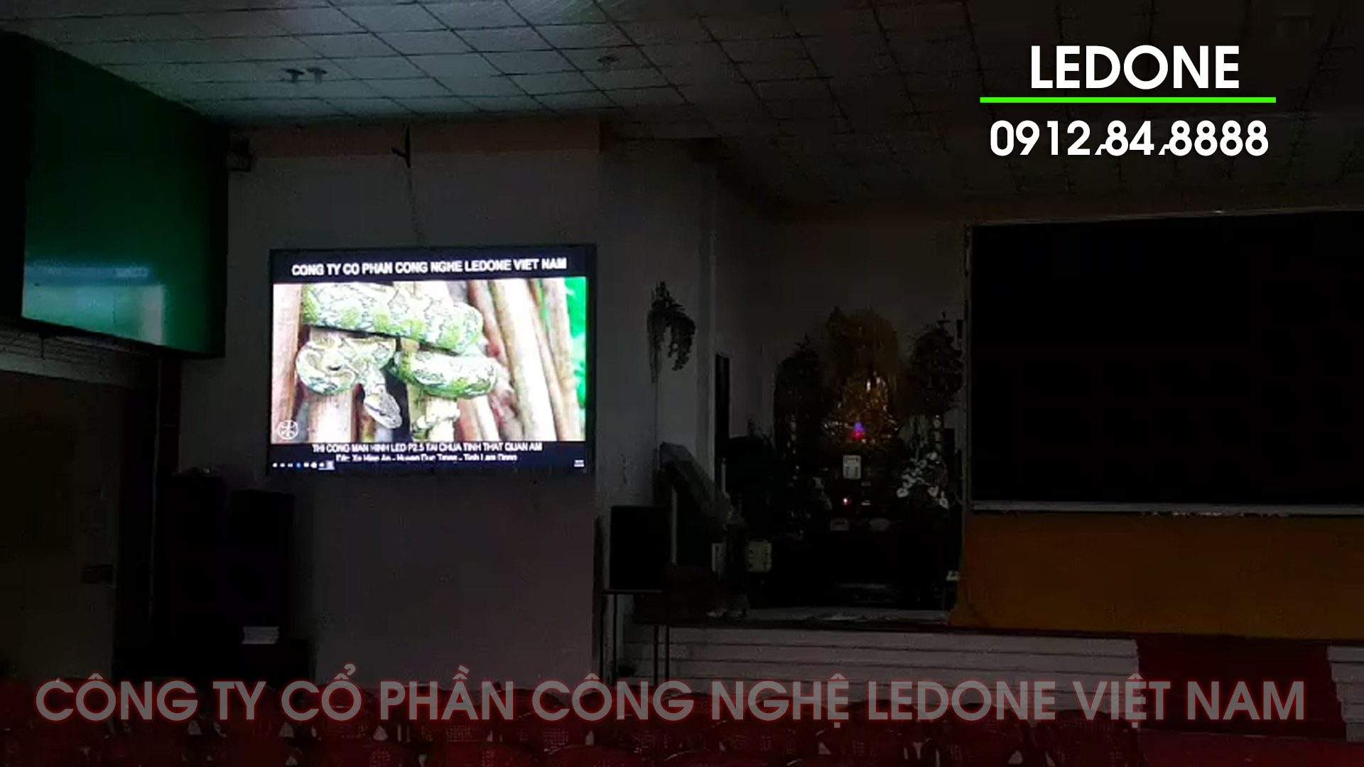 Thi Công màn hình LED P2.5 Chùa Tịnh Thất Quan Âm  