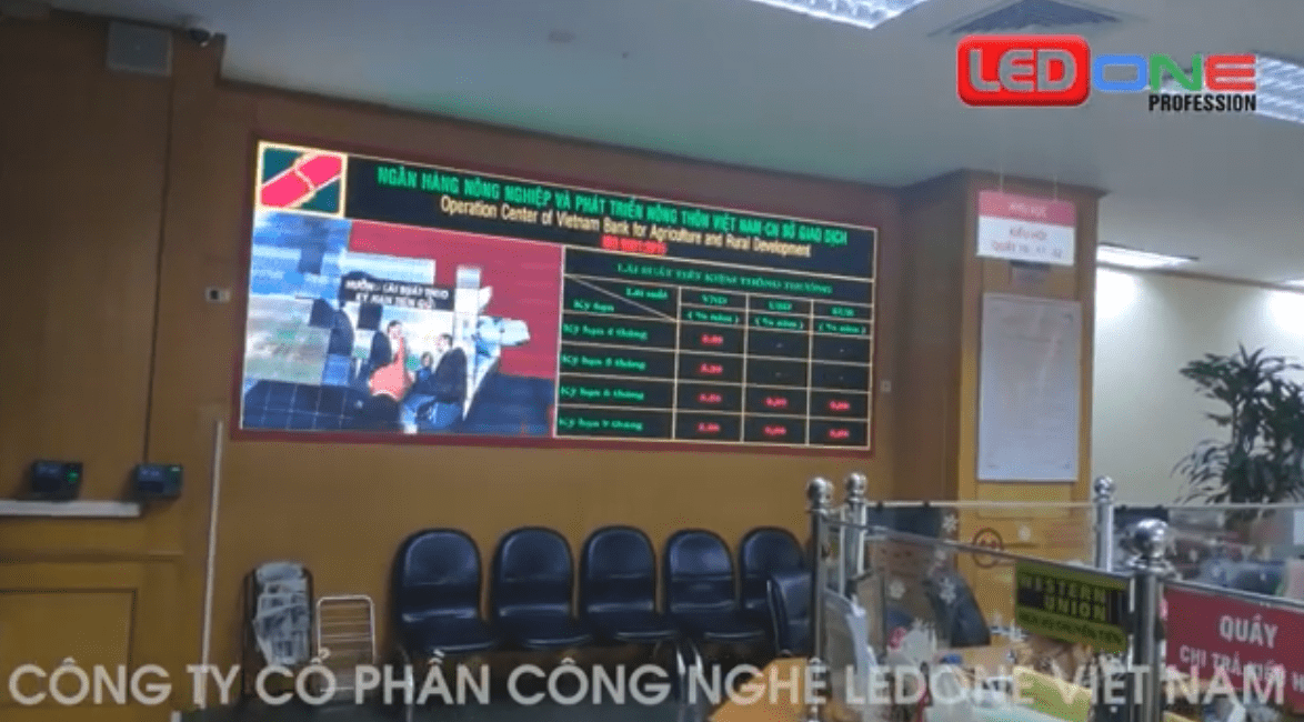 Thi Công màn hình led P3 tại Ngân hàng Agribank  