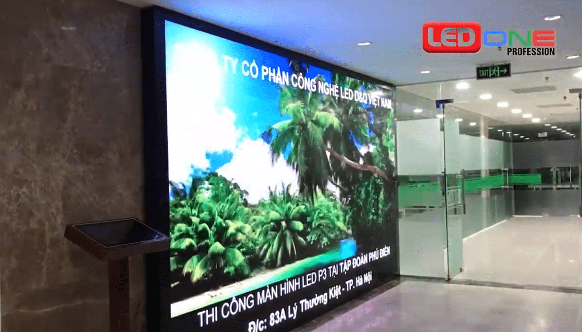 Thi công màn hình Led P3 siêu nét trong nhà tại Phú Điền Building  