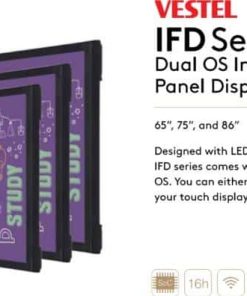 Màn hình quảng cáo cảm ứng Châu Âu 86 inch Dual OS Interactive Flat Panel Displays
