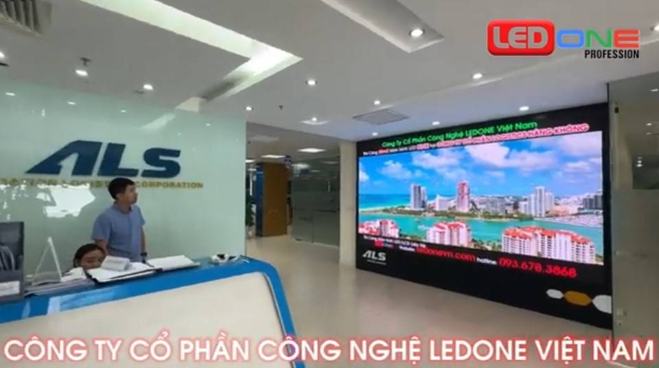 Thi công màn hình LED P2 trụ sở Khối Doanh Nghiệp, TP Đà Lạt  